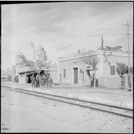 Protection de la voie ferrée Oran-Colomb Béchar par le 6e RTS. [Description en cours]