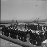 Cérémonie au centre de détente interarmées en présence du prince et de la princesse Napoléon. [Description en cours]