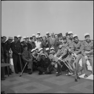 Cérémonie au centre de détente interarmées en présence du prince et de la princesse Napoléon. [Description en cours]
