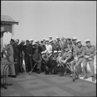 Cérémonie au centre de détente interarmées en présence du prince et de la princesse Napoléon. [Description en cours]
