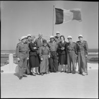 Cérémonie au centre de détente interarmées en présence du prince et de la princesse Napoléon. [Description en cours]