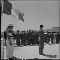 Cérémonie au centre de détente interarmées en présence du prince et de la princesse Napoléon. [Description en cours]