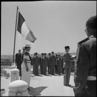Cérémonie au centre de détente interarmées en présence du prince et de la princesse Napoléon. [Description en cours]