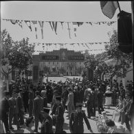Prise d'armes au Quartier Viénot à Sidi Bel Abbès. [Description en cours]