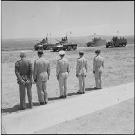 Cérémonie militaire avec le 5e RCA. [Description en cours]