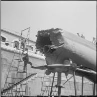 Alger. Avarie du sous-marin Laubie.