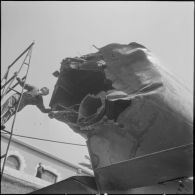 Alger. Avarie du sous-marin Laubie.