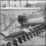 Alger. Avarie du sous-marin Laubie.