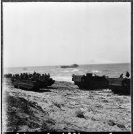 Arzew. Manoeuvre Triton. Des engins amphibies.