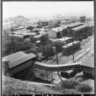 Mines du djebel Ouenza. Les installations de chargement de la gare.