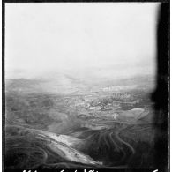 Vue aérienne des mines du djebel Ouenza.