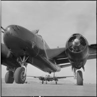 Le groupe Guyenne. Le Douglas B 26 Invader au sol.