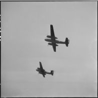 Le groupe Guyenne. Les Douglas B 26 Invader en formation.