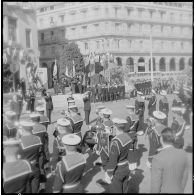 Alger. Cérémonie à la stèle aux marins.
