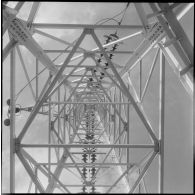 Région d'Alger. Poteaux haute tension.