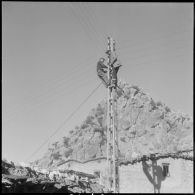 Agouni Gueghrane. Placement de la ligne dans une maison kabyle.