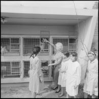 El Biar. Institut ménager agricole. Les élèves dans les différents cours.