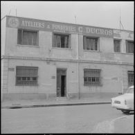 Oran. Façade des Ateliers et fonderies Célestin Ducros (AFCD).