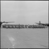 Maison Blanche. Cérémonie militaire à la base aérienne. Groupe Guyenne.