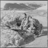 Algérie. 4e compagnie saharienne portée de légion (CSPL) en opération.