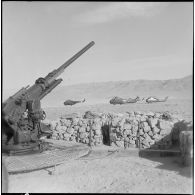 Frontière marocaine. 4e régiment d'artillerie de marine (RAMa). Pièce d'artillerie.