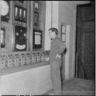 Saint-Lucien. CADO (ciments artificiels d'Oranie). Tableau de surveillance des fours.