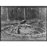 Crépy-en-Laonnois (Aisne). Emplacement du canon qui tirait sur Paris. [légende d'origine]