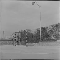 Maison Carrée. Stade de la Gendarmerie mobile. Finale d'Afrique du Nord (AFN) des championnats militaires de handball. Présentation des équipes.