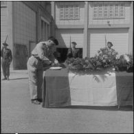 Messe à la mémoire du chasseur-alpin Ricol et remise de décoration à titre posthume.