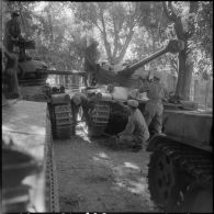 Nettoyage des chars.