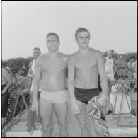 Les deux concurrents de l'épreuve de plongeon.
