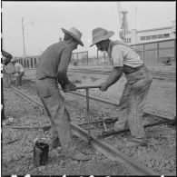 Changement d'un rail.