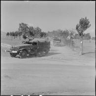 Départ du 1er escadron.