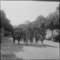 Convoi mortuaire se dirigeant à l'église de l'Hôpital Maillot.