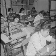 La couture à la machine.