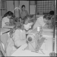 La couture à la machine.