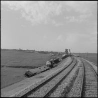 Sabotage de la ligne de chemin de fer Alger-Oran.