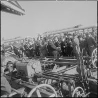 Maison Blanche. Visite des machines du chantier.