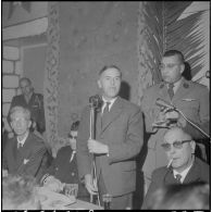 Cherchell. Discours de Raymond Triboulet pendant la réception.
