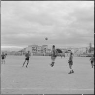 Stade de Saint Eugène. Finale de la coupe Alger-Sahel de football. Le match.