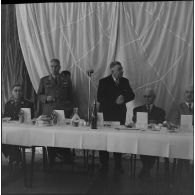 Maison Carrée. Saint Eloi. Banquet à l'Etablissement régional du matériel (ERM). Discours d'une autorité.