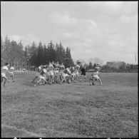 Finale des championnats militaires de rugby à XV des forces terrestres en Algérie. Le match.
