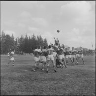 Finale des championnats militaires de rugby à XV des forces terrestres en Algérie. Le match.