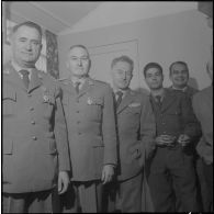 Boufarik. Prise d'armes et remise de décoration. Vin d'honneur et félicitations pour les décorés.