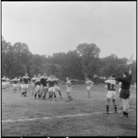Constantine. Finale interarmées de rugby. Touche.