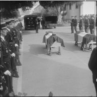 Alger. Hôpital Maillot. Obsèques de deux soldats. Eloge funèbre.