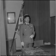 Algérie. Portrait du colonel Sobra, commandant le 9e RZ (9e régiment de zouaves).