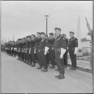 Rocher Noir. Cérémonie de passation des pouvoirs entre Jean Morin et Christian Fouchet.