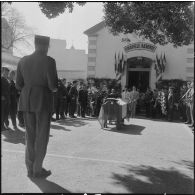 Alger. Chapelle de l'hôpital Maillot. Cérémonie funéraire. Eloge funèbre.