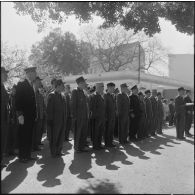 Alger. Chapelle de l'hôpital Maillot. Cérémonie funéraire. Des officiers.